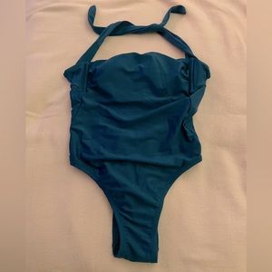 One piece halter style size xs hunter green color